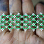 Art# K418 3+ inch. Original Kayapo Traditional Peyote stitch Beaded Bracelet from Brazil