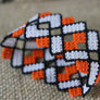 Art# K419 3+ inch. Original Kayapo Traditional Peyote stitch Beaded Bracelet from Brazil