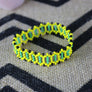 Art# K421 3+ inch. Original Kayapo Traditional Peyote stitch Beaded Bracelet from Brazil