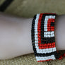 Art# K429 3+ inch. Original Kayapo Traditional Peyote stitch Beaded Bracelet from Brazil