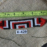 Art# K429 3+ inch. Original Kayapo Traditional Peyote stitch Beaded Bracelet from Brazil