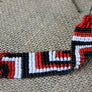 Art# K429 3+ inch. Original Kayapo Traditional Peyote stitch Beaded Bracelet from Brazil