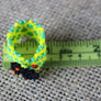 Art# K431 1 inch. Original Kayapo Traditional Peyote stitch Beaded Ring from Brazil
