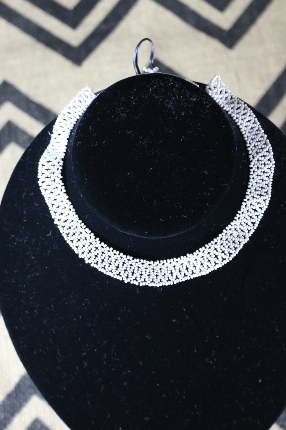 Art# K433 3 inch. Original Kayapo Traditional Peyote stitch Beaded Necklace from Brazil