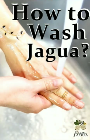 How to wash jagua off.