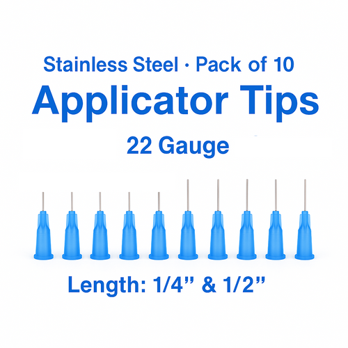 22 Gauge Precision Applicator Tips for Gel, Ink, Paint & Glue (10-Pack)