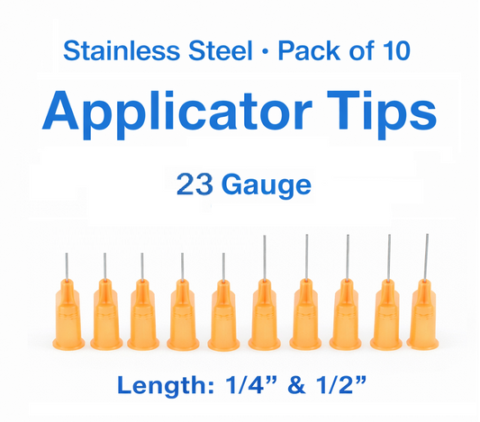23 Gauge Precision Applicator Tips for Gel, Ink, Paint & Glue (10-Pack)