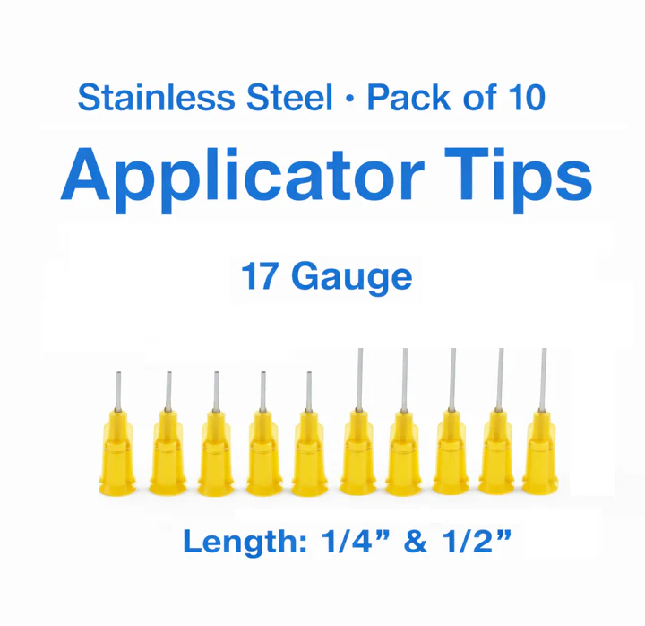 10X 17 Gauge Applicator Tips (for jagua ink tattoo gel)
