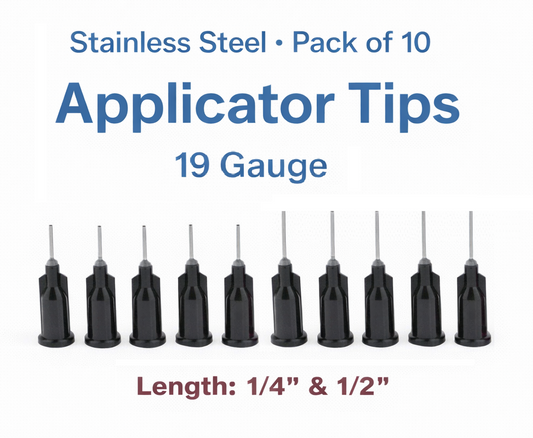 19 Gauge Precision Applicator Tips for Gel, Ink, Paint & Glue (10-Pack)