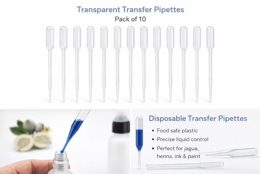 Plastic Transfer Pipettes – 5 ml Disposable Droppers (Pack of 24) for Jagua, Henna, Oils, Ink & Crafts