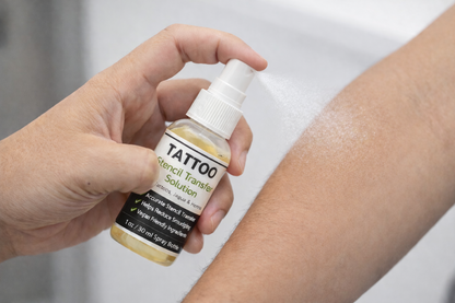 Tattoo Stencil Transfer Solution Spray - 1 oz  for Jagua, Henna & Tattoo Stencils