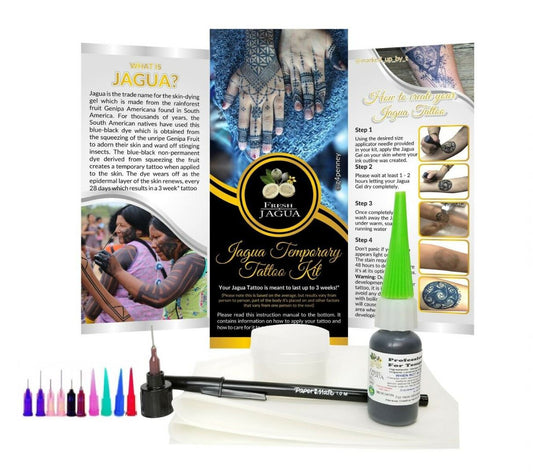 1/2 oz kit → Jagua Tattoo Kit – Semi-Permanent Ink | Long-Lasting Temporary Tattoo (1-2 Weeks)