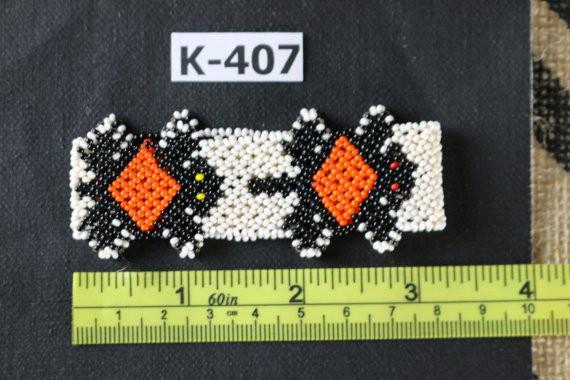 Art# K407 3+ inch. Original Kayapo Traditional Peyote stitch Beaded Bracelet from Brazil