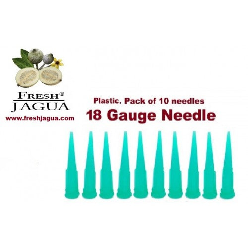 10X 18 Gauge Plastic Applicator Needles (for jagua/Henna ink tattoo gel)