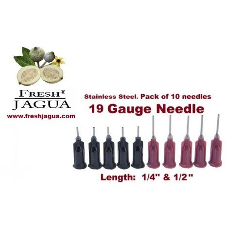 10X 19 Gauge Applicator Needles (for jagua ink tattoo gel)