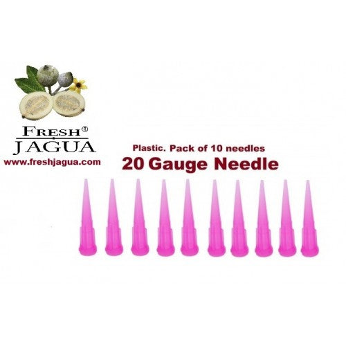 10X 20 Gauge Plastic Applicator Needles (for jagua ink tattoo gel)