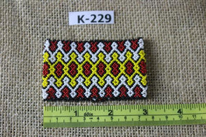 Art# K229 3 inch. Original Kayapo Traditional Peyote stitch Beaded Bracelet from Brazil.