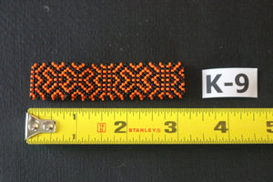 Art# K9  3+ inch Original Kayapo Traditional Peyote stitch Beaded Bracelet from Brazil.