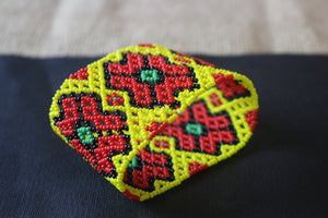 Art# K19 3 inch  Original Kayapo Traditional Peyote stitch Beaded Bracelet from Brazil.