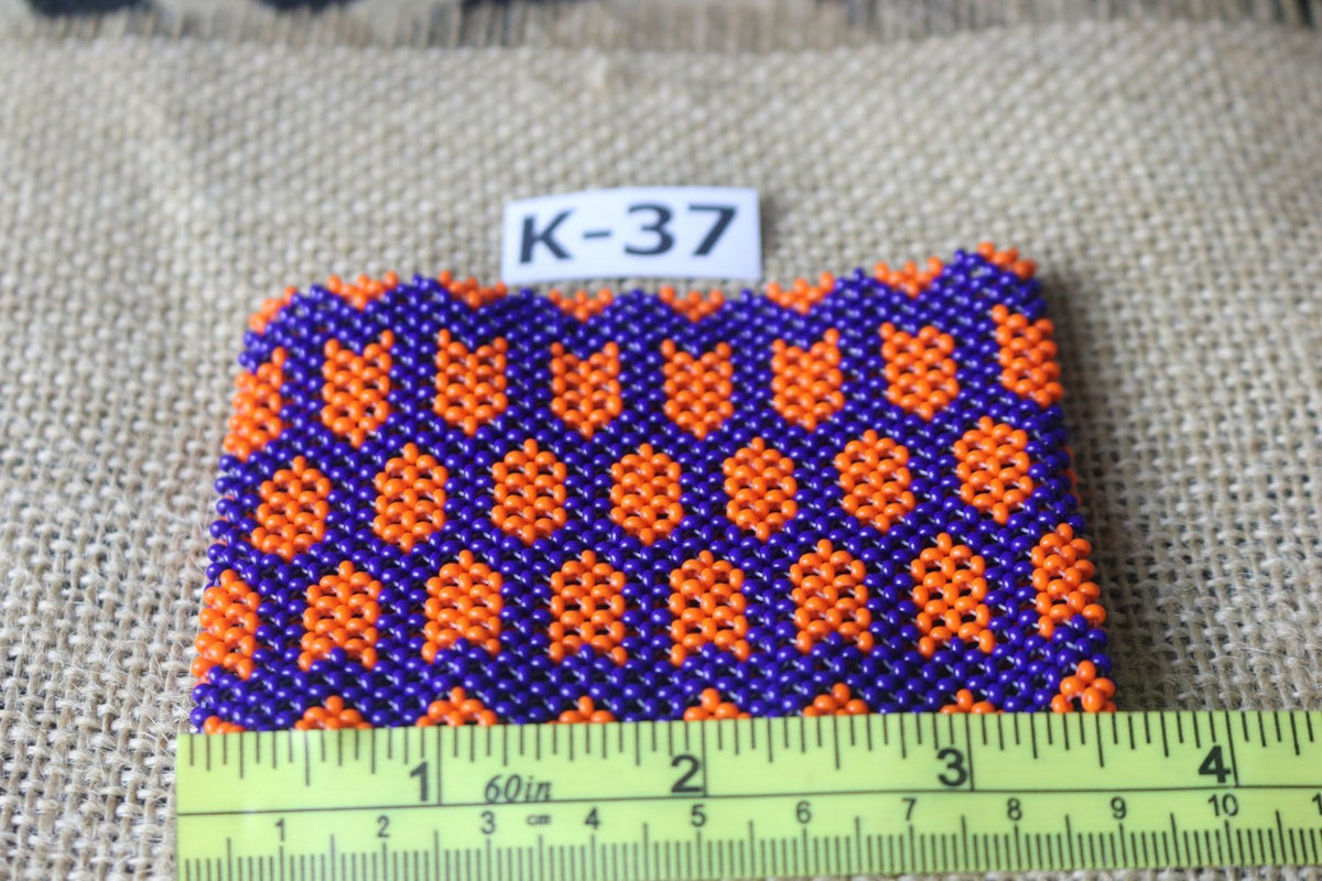 Art# K37  3.5+ inch Original Kayapo Traditional Peyote stitch Beaded Bracelet from Brazil.