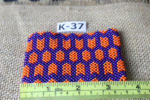 Art# K37  3.5+ inch Original Kayapo Traditional Peyote stitch Beaded Bracelet from Brazil.