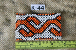 Art# K44  3.5+ inch Original Kayapo Traditional Peyote stitch Beaded Bracelet from Brazil.