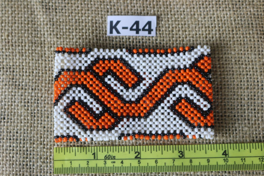 Art# K44  3.5+ inch Original Kayapo Traditional Peyote stitch Beaded Bracelet from Brazil.