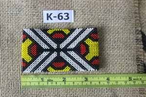 Art# K63 3.5 inch Original Kayapo Traditional Peyote stitch Beaded Bracelet from Brazil.