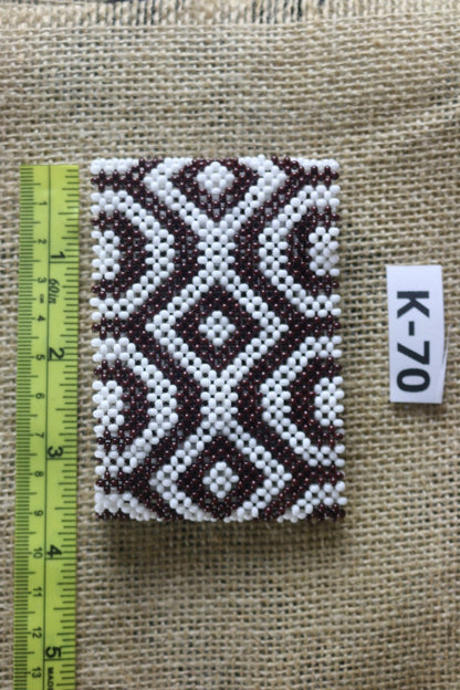 Art# K70  3.5+ inch Original Kayapo Traditional Peyote stitch Beaded Bracelet from Brazil.