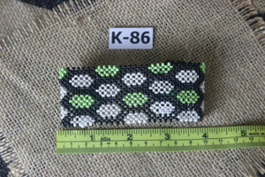 Art# K86   inch 3.5 + Original Kayapo Traditional Peyote stitch Beaded Bracelet from Brazil.