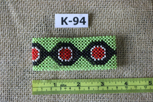 Art# K94  3.5 inch Original Kayapo Traditional Peyote stitch Beaded Bracelet from Brazil.