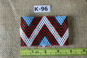 Art# K96  4 inch Original Kayapo Traditional Peyote stitch Beaded Bracelet from Brazil.