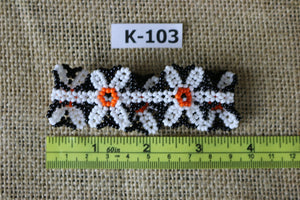 Art# K103  3.5+ inch Original Kayapo Traditional Peyote stitch Beaded Bracelet from Brazil.
