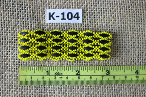 Art# K104  3 inch Original Kayapo Traditional Peyote stitch Beaded Bracelet from Brazil.