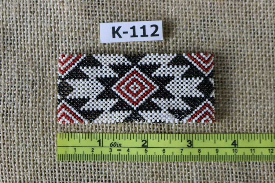 Art# K112  3.5 inch Original Kayapo Traditional Peyote stitch Beaded Bracelet from Brazil.