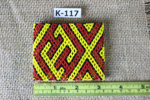 Art# K117  3+ inch Original Kayapo Traditional Peyote stitch Beaded Bracelet from Brazil.