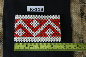 Art# K118  3.5+ inch Original Kayapo Traditional Peyote stitch Beaded Bracelet from Brazil.