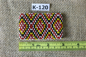 Art# K120  3 inch Original Kayapo Traditional Peyote stitch Beaded Bracelet from Brazil.