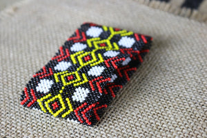 Art# K131  3+ inch. Original Kayapo Traditional Peyote stitch Beaded Bracelet from Brazil.
