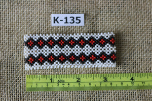 Art# K135 3+ inch Original Kayapo Traditional Peyote stitch Beaded Bracelet from Brazil.