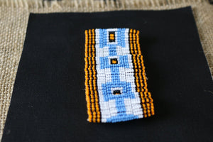 Art# K150  3.5 inch Original Kayapo Traditional Peyote stitch Beaded Bracelet from Brazil.