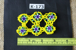 Art# K173 3 inch Original Kayapo Traditional Peyote stitch Beaded Bracelet from Brazil.