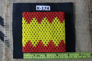 Art# K174 3.5+ inch  Original Kayapo Traditional Peyote stitch Beaded Bracelet from Brazil.