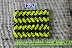Art# K178  3+ inch. Original Kayapo Traditional Peyote stitch Beaded Bracelet from Brazil.
