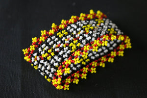 Art# K190  2.5+inch. Original Kayapo Traditional Peyote stitch Beaded Bracelet from Brazil.