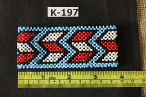 Art# K197  3.5+ inch. Original Kayapo Traditional Peyote stitch Beaded Bracelet from Brazil.