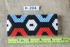 Art# K204  4.5 inch. Original Kayapo Traditional Peyote stitch Beaded Bracelet from Brazil.