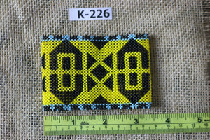 Art# K226  3+ inch. Original Kayapo Traditional Peyote stitch Beaded Bracelet from Brazil.