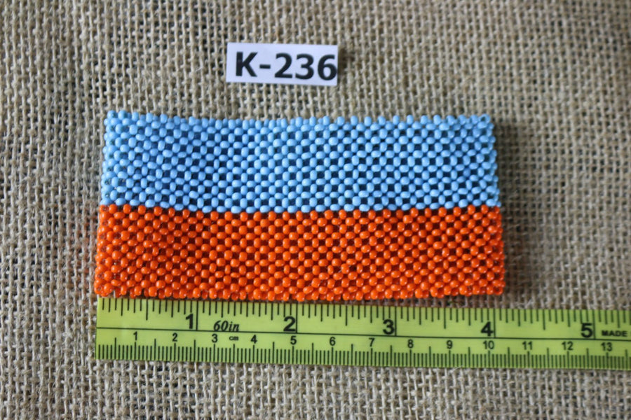 Art# K236  4 inch. Original Kayapo Traditional Peyote stitch Beaded Bracelet from Brazil.