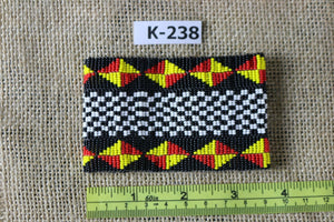 Art# K238  3.5+ inch. Original Kayapo Traditional Peyote stitch Beaded Bracelet from Brazil.